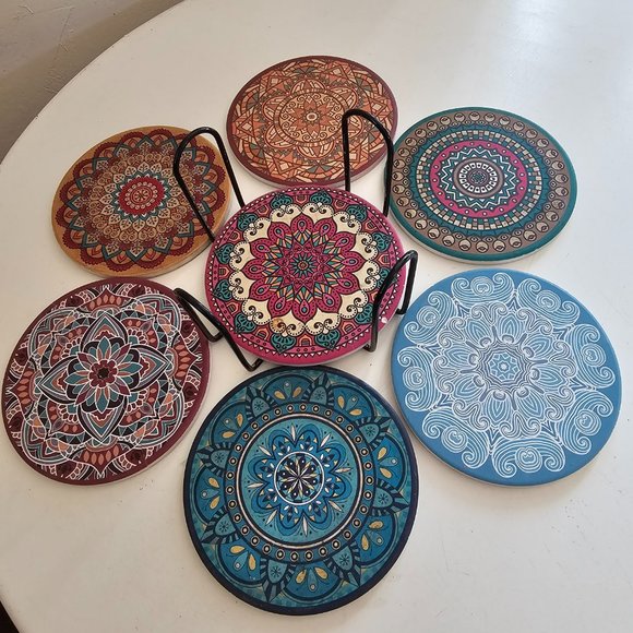 Tile coasters set - Picture 3 of 4